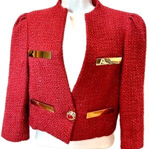 MANGANO Luxury Boucle Tweed Jacket -Size TG 44